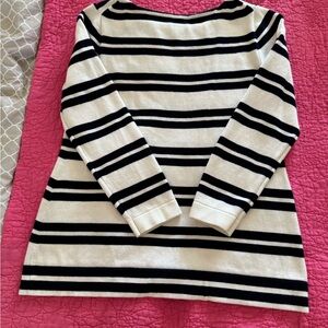 J. Crew Navy and White Striped Long Sleeve Top